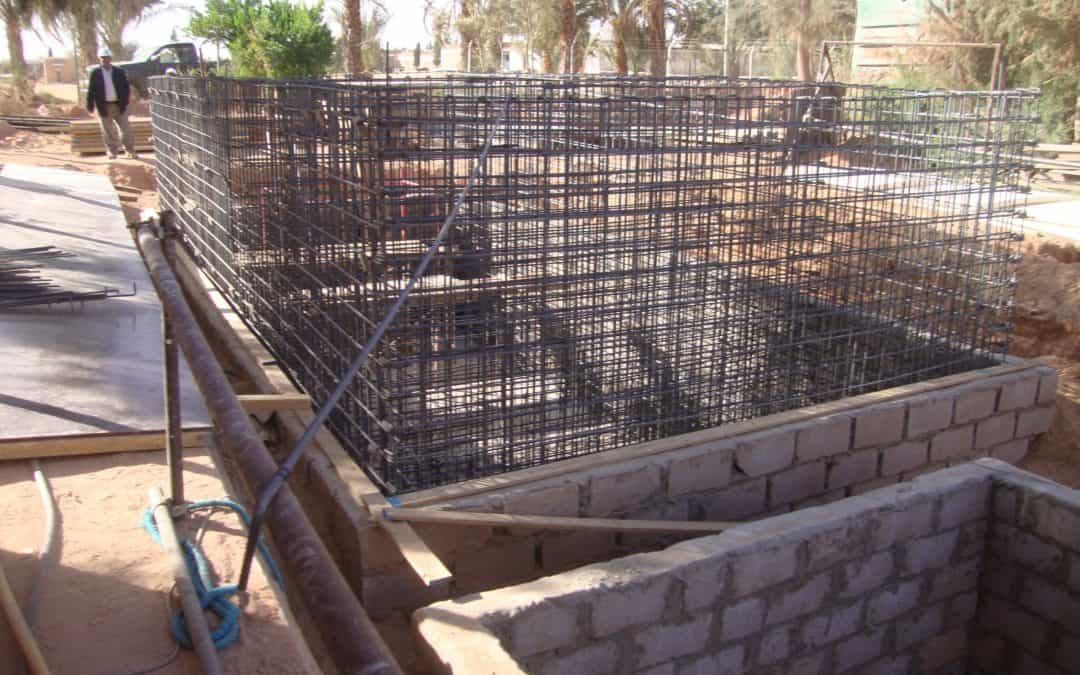 BioReactor at oilcamp in Libya under construction