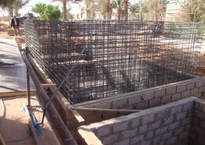 BioReactor at oilcamp in Libya under construction