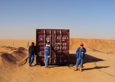 BioContainer oil exsploration in desert i south Libya